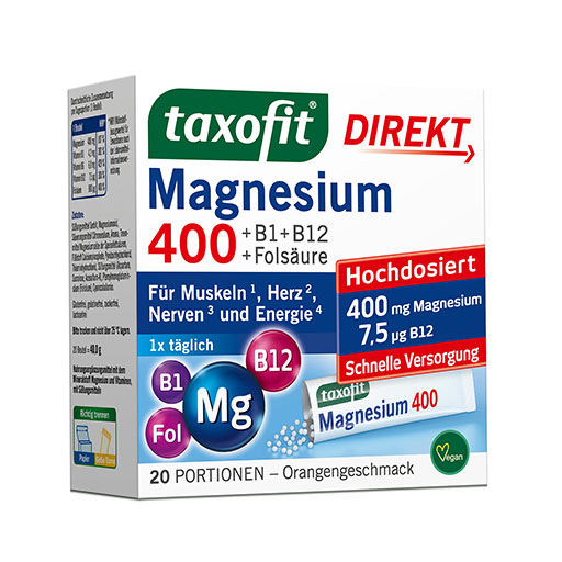 TAXOFIT Magnesium 400+B1+B6+B12+Fols&auml;ure 800 Gran.