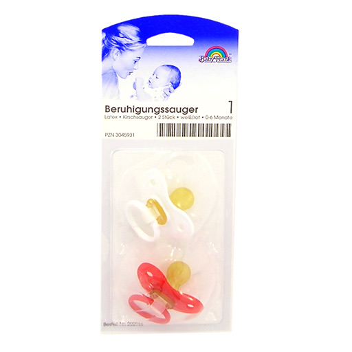 SAUGER Kirsche Latex Gr.1 0-6 Mon.wei&szlig;/rot