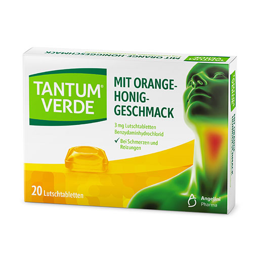 TANTUM VERDE 3 mg Lutschtabl.m.Orange-Honiggeschm.