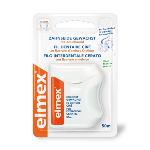 ELMEX Zahnseide gewachst mit Aminfluorid