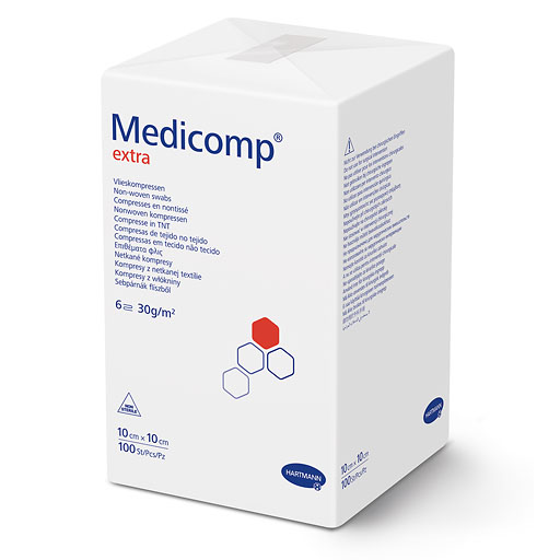 MEDICOMP extra Vlieskomp.unsteril 10x10 cm 6fach