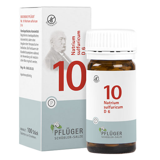 BIOCHEMIE Pfl&uuml;ger 10 Natrium sulfuricum D 6 Tabl.