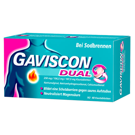 GAVISCON Dual 250mg/106,5mg/187,5mg Kautabletten