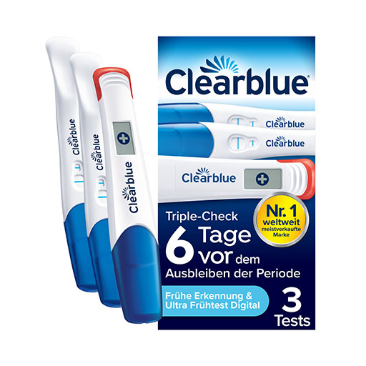 CLEARBLUE Schwangerschaftst.TripleCheck ultra-fr&uuml;h