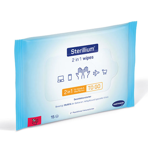 STERILLIUM 2in1 wipes Hand- u.Fl&auml;chendesinfektion