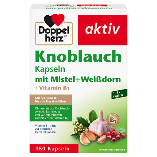 DOPPELHERZ Knobl.Kap.m.Mistel+Wei&szlig;dorn+Vitamin B1